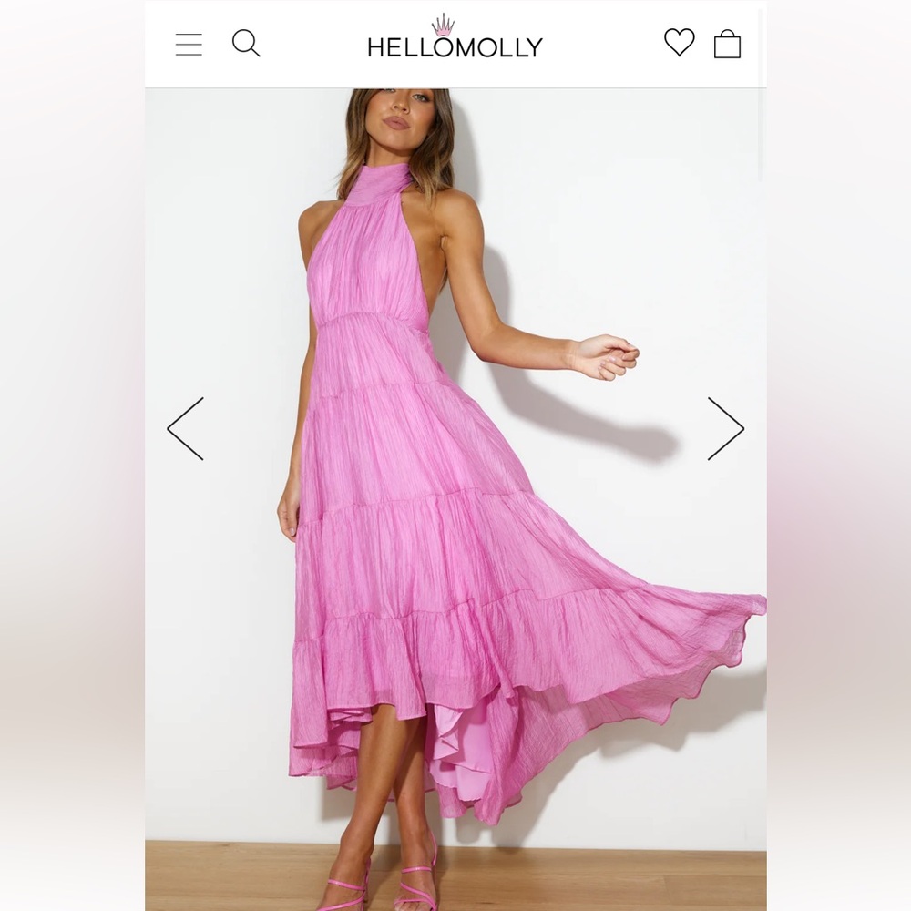 Hello Molly Vibrant Pink High Low Dress